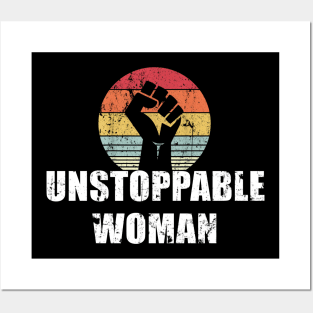 Unstoppable Woman Girl Power Empowerment Feminist Posters and Art